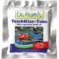 Produktbild von Söll Dr. Roth's TeichKlar-Tabs zur mikrobiologischen Teichreinigung und Algenprophylaxe für Fischteiche 25 g