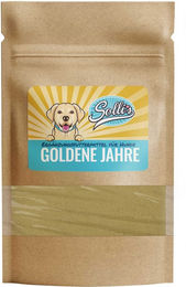 Produktbild von Sollis Goldene Jahre Seniorenpulver für Hunde zur Unterstützung von Gelenken, Haut, Fell und Verdauung 1000g