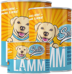 Sollis Hund Nassfutter Lamm Adult Getreidefrei Hypoallergen Monoprotein 4800g – Bild 1 von 4