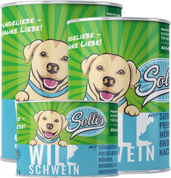 Sollis Nassfutter für Hunde Wildschwein Adult Getreidefrei ohne Zucker 2400g – Bild 1 von 3
