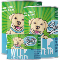 Produktbild von Sollis Nassfutter für Hunde Wildschwein Adult getreidefrei ohne Zucker 4800g