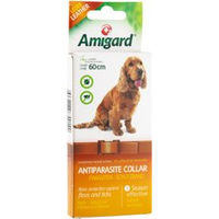 Produktbild von SolNova Anti-Parasiten Hundehalsband aus Leder gegen Flöhe und Zecken schwarz waterproof - 60 cm