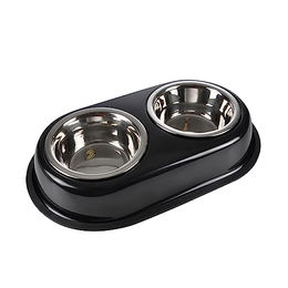 Sondey Paris Love Story Futternapf für Hunde und Katzen aus Edelstahl Schwarz 21 cm – Bild 1 von 3