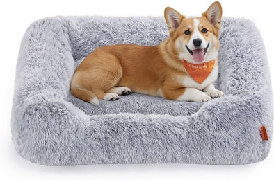 SONGMICS HOME Hundebett aus Plüsch in Grau Größe L – Bild 1 von 5