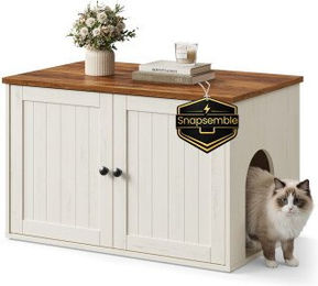 SONGMICS HOME Katzenklo-Schrank aus Holz als Möbel-Toilette und Katzenhaus – Bild 1 von 1