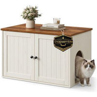Produktbild von SONGMICS HOME Katzenklo-Schrank aus Holz als Möbel-Toilette und Katzenhaus