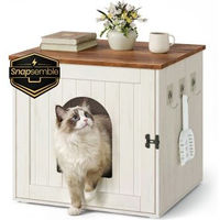 Produktbild von SONGMICS HOME Katzenklo-Schrank Snapsemble aus Holz als Möbel-Toilette für Katzen