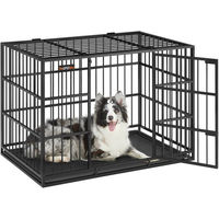 Produktbild von SONGMICS HOME Transportbox aus Metall in Schwarz für erwachsene Tiere