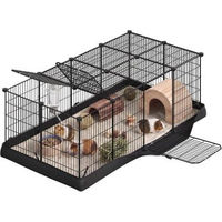 Produktbild von SONGMICS Kleintiergehege Freilaufgehege mit wasserresistenter Unterlage und Doppeltür 140 x 70 x 45 cm