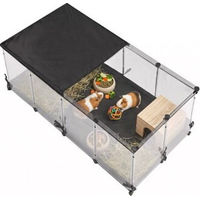 Produktbild von SONGMICS Kleintiergehege Käfig mit atmungsaktivem Gewebe oben 120 x 60 x 40 cm