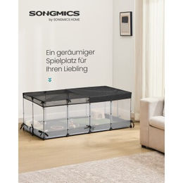 SONGMICS Kleintiergehege Kleintierkäfig mit atmungsaktivem und wasserresistentem Gewebe 144 x 74 x 47 cm für Meerschweinchen Hamster und Kaninchen – Bild 1 von 5
