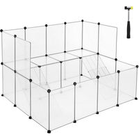 Produktbild von SONGMICS Kleintierkäfig 2-stöckig für Kaninchen und Hamster in Weiß 143x108x92cm