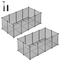 Produktbild von SONGMICS Kleintierkäfig Set aus 2er Set in Weiß und Grau aus Kunststoff