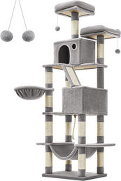 Produktbild von SONGMICS Kratzbaum für Katzen aus Holz in Grau 60x50x206cm
