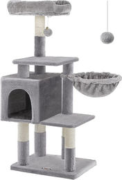 Produktbild von SONGMICS Kratzbaum für Katzen aus Plüsch in Grau 50x40x110cm