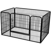 Produktbild von SONGMICS Laufstall aus Metall in Schwarz 122x80x70cm