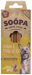 Soopa Dental Stick Banane und Erdnussbutter Getreidefreier Funktionssnack für Hunde Hypoallergen 100 g – Bild 1 von 6