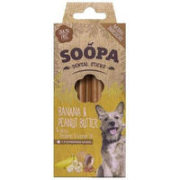 Produktbild von Soopa Dental Stick Banane und Erdnussbutter Getreidefreier Funktionssnack für Hunde Hypoallergen 100 g