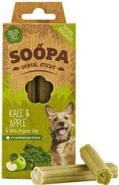 Soopa Dental Stick Zahnpflege-Snack Apfel und Grünkohl getreidefrei 4 Stück – Bild 1 von 2