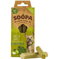 Produktbild von Soopa Dental Stick Zahnpflege-Snack Apfel und Grünkohl getreidefrei 4 Stück