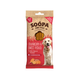 Produktbild von Soopa Zahnpflege-Snack Jumbo Stick Cranberry & Süßkartoffel getreidefrei 170 g