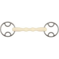 Produktbild von Soyo Gebiss mit 2 Ringen für Pferde aus Edelstahl mit gerader Mullen-Form