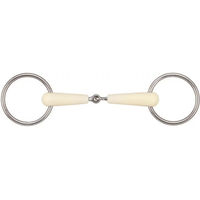 Produktbild von Soyo Happy Mouth 2-Ring-Gebiss für Pferde aus Edelstahl mit einfachem Gelenk und abnehmbarer Funktion