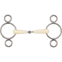 Produktbild von Soyo Happy Mouth 3-Ring Gebiss aus Edelstahl in Weiß 135 mm - 135 mm