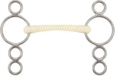 Produktbild von Soyo Happy Mouth 4-Ring Gebiss aus Edelstahl ribbed