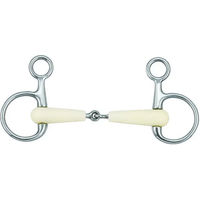 Produktbild von Soyo Happy Mouth Baucher Gebiss aus Edelstahl für Pferde in Silber und Weiß