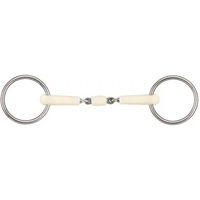 Produktbild von Soyo Happy Mouth Bradoon Gebiss aus Edelstahl mit 2 Ringen in Silber und Weiß