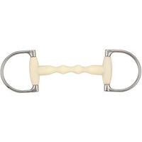 Produktbild von Soyo Happy Mouth D-Ring Gebiss aus Edelstahl in Weiß für Pferde