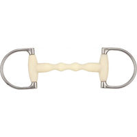 Produktbild von Soyo Happy Mouth D-Ring Gebiss aus Edelstahl in Weiß für Pferde