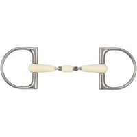 Produktbild von Soyo Happy Mouth D-Ring Gebiss aus Edelstahl in Weiß für Pferde