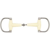 Produktbild von Soyo Happy Mouth D-Ring Gebiss aus Edelstahl in Weiß für Pferde