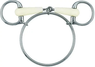 Produktbild von Soyo Happy Mouth Dexter 2-Ring-Gebiss für Pferde aus Edelstahl mit einfacher Dichtung in Silber