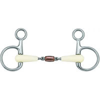 Produktbild von Soyo Happy Mouth Gebiss Double Joint für Pferde aus Edelstahl in Silber und Weiß