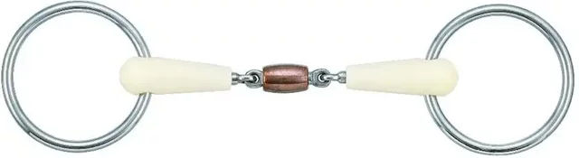 Produktbild von Soyo Happy Mouth Gebiss für Pferde mit 2 Ringen Doppelgelenk aus Edelstahl in Silber