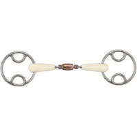 Produktbild von Soyo Happy Mouth Gebiss für Pferde mit 2 Ringen, Doppelring-Dichtung und Kupferrolle aus Edelstahl