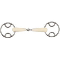 Produktbild von Soyo Happy Mouth Gebiss für Pferde mit 2 Ringen und einfacher Schnalle aus Edelstahl in Silber