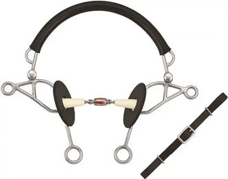 Soyo Happy Mouth Hackamore Kombi mit Tandem Gebiss und Kupferrolle aus Edelstahl – Bild 1 von 2