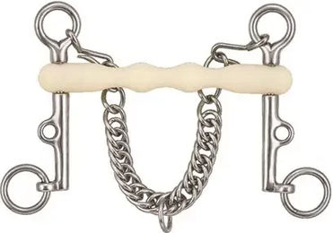 Produktbild von Soyo Pelham Gebiss Happy Mouth Weymouth Mullen aus Edelstahl in Silber und Weiß