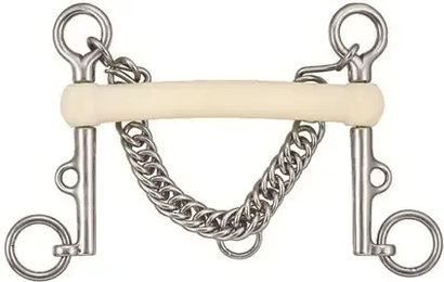Produktbild von Soyo Pelham Gebiss Weymouth Olain aus Edelstahl in Weiß oder Beige