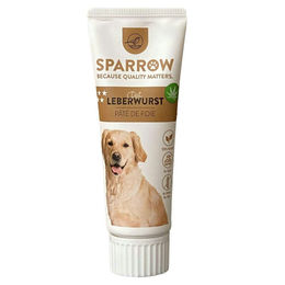 Produktbild von SPARROW Pet Leberwurst Hundesnacks mit Schwein für erwachsene Hunde 75 Gramm