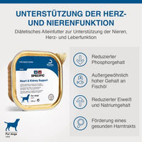 Produktbild von Specific Heart & Kidney Support CKW Nassfutter für Hunde Adult 6x300g