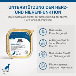 Specific Kidney Support Nassfutter für erwachsene Katzen Diätfutter 7 x 100 g - 7 x 100 g – Bild 1 von 5