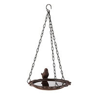 Produktbild von Spetebo Hänge-Vogeltränke aus Gusseisen in Antik-Braun mit 19 cm Durchmesser