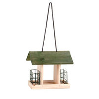 Produktbild von Spetebo Holz Vogel Futterhaus 24 cm mit 2 Körben und Streufutterfach