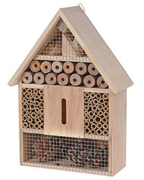 Spetebo Insektenhotel aus Holz Natur 30 x 22 cm Nisthilfe zum Aufhängen - 1 Stk. – Bild 1 von 2