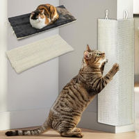 Produktbild von Spetebo Katzen Kratzbrett 2-seitig aus Sisal und Plüsch in Grau und Beige 50 x 22 cm - 1 Stk.